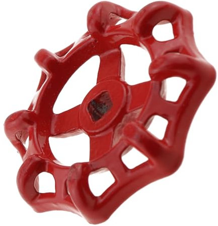 MEETOOT 8 x 8 mm Wasserhahn-Absperrventil, Stahlguss, rund, Handrad-Schlauchauslauf, Griff, Ersatzradgriff für Innen- und Außenhahn und Ventil