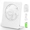 TriPole Desk Fan Battery Operated 180°Tilt Foldable Portable Fans, 3 Speeds Adjustable USB Rechargeable Table Fan, Ultra Thin Mini Fan for Home Office Travel Outdoor Gifts for Women Men, White