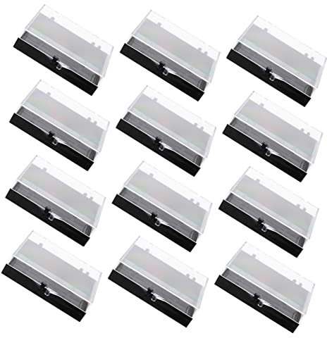 IWOWHERO 12pcs Nail Tablet Storage Box for Fake Nail Tips for Manicure Kit and Gel Display Organizer Case