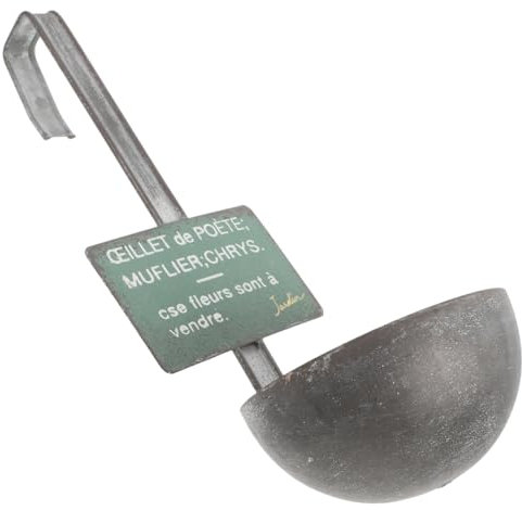 CAXUSD Pot de Fleur en Fer Pot de Fleurs Suspendu Pot de Fleurs Original Pot de Fleurs pour Balustrade Pot de Fleur Design seaux de Fleurs Pot de Fleur en Forme de cuillère Le Fer Silver