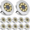 NATURLED 16 Luces Solares Led Exterior Jardín | Foco Solar Impermeable | Luz Cálida | Focos Con Encendido Automático | Fáciles de Instalar | Lámpara Decoración Camino Patio Césped Piscina