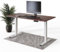 DESKSPACE PRO Plus Elektrisch höhenverstellbarer Schreibtisch - Ergonomischer Stehpult mit Memoryfunktion Kollisionschutz (Weiße Gestell, Mahagoni Tischplatte, 160 x 80 cm)