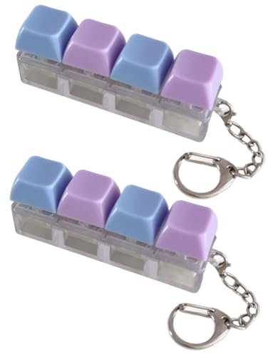 2 Pcs Keyboard Fidget Toy, Keyboard Fidget, Fidget Keyboard, Keyboard Keychain, Keyboard Clicker Fidget, Fidget Clicker, Fidget Keychain,Toy Keys For Students, Teenagers, And Adults