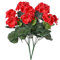 MUMQAQ 2 fiori di geranio artificiali per esterni, gerani di seta, gerani rossi, fiori finti per casa, cucina, tavolo, centrotavola, decorazione
