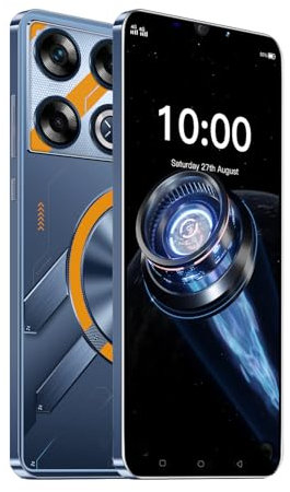 CatCalls Smartphone economico 4G, doppia fotocamera SIM da 5,0, Android OS, 16 GB ROM, espandibile fino a 128 GB, supporto WiFi/Bluetooth/GPS/FM, Face Unlocked Mobile Phone (Blue)