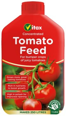 Vitax Liquid Tomato Feed 1L for Juicy, Bumper Crops Concentrated Fertiliser for Indoor & Outdoor Use Ideal for Grow Bags, Greenhouses & Veg Patches Supports Healthy Plant Growth & Yield