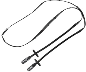 4Horses Gurtzügel 2-Line mit Karabinerhaken, rutschfeste Reitzügel mit Lederstoppern, Karabiner und verstärkten Enden