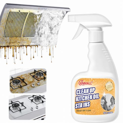 Oven Cleaner Heavy Duty 500ml Kitchen Cleaner & BBQ Cleaner Spray 1PCS | Foam Cleaners for Grill, Hob&Air Fryer Kitchen Cleaner Spray, Kitchen Degreaser for Ceramic Hob&All-Purpose Kitchen Cleaning
