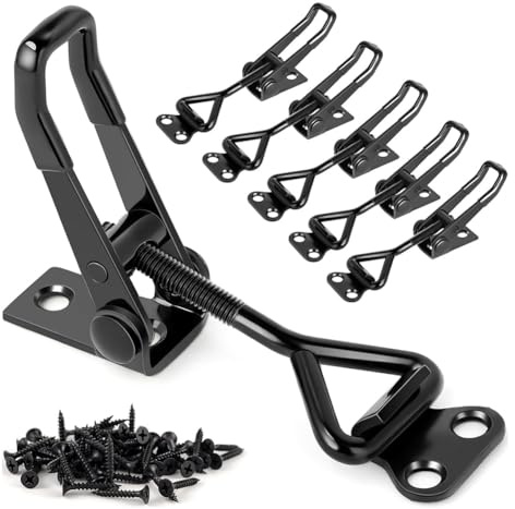 NONDK Verstellbare Toggle-Lock-Klemme 5er-Pack, 4001-330Lbs Schnellverschluss-Befestigungsvorrichtung für BBQ-Grill, Werkzeugkasten, Kofferraum