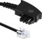 TPFNet Premium Cavo-Modulare Connettore TAE F / RJ11 (6P4C) Nero, 15 Metri