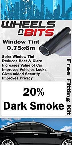Tönungsfolie 0,75 X 6 M Rolle 20% Dark Smoke Solar Film UV-Tint Kompatibel mit BMW 3,5,6,7,8 Serie E90 E60 E39