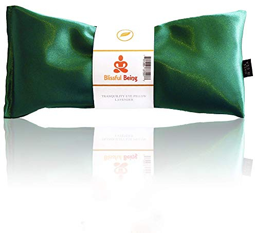 Blissful Being Augenkissen mit Lavendelduft, mikrowellengeeignet, Smaragdgrün