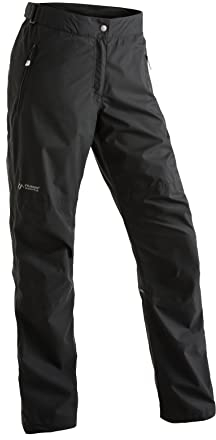 Maier Sports Raindrop L, Damen Wanderhose, Wasserabweisende Outdoorhose für Trekking und Hiking, PFC-frei, mTEX Wetterschutz und Silverplus Netzfutter, Schwarz, 40