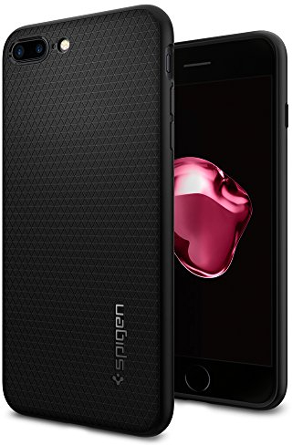 Spigen Liquid Air Hülle Kompatibel mit iPhone 8 Plus -Schwarz