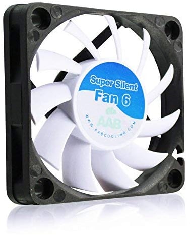AAB Cooling Super Silent Fan 6 - Silent and Efficient 60mm Fan with 4 Anti-vibration Pads | PC Fan | Mini Fan | 12V Fan | 3D Printer Accessories