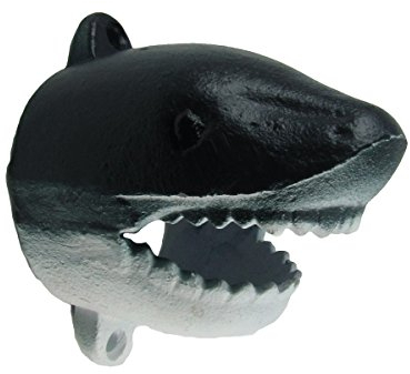 Cast Iron Shark Head Beer Cap Soda/Pop Top Wall Mount Bottle Opener Bar/Pub Tool