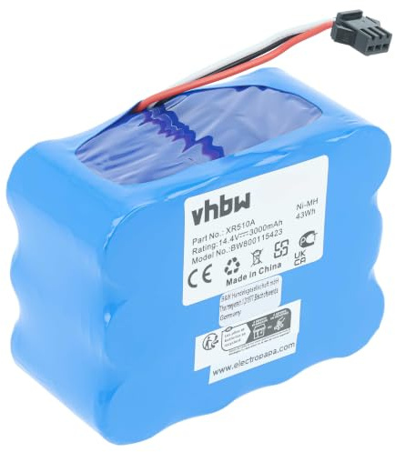 vhbw Akku kompatibel mit H.Koenig SWR22 Staubsauger Blau | (3000 mAh, 14,4 V, NiMH)