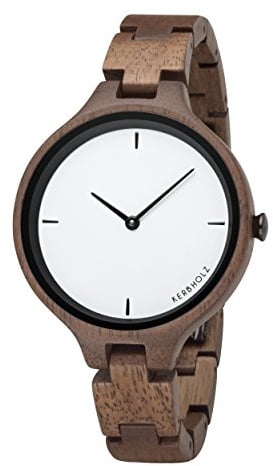 Kerbholz Uhr Hinze Walnuss Walnut Onyx Holzuhr Special Edition