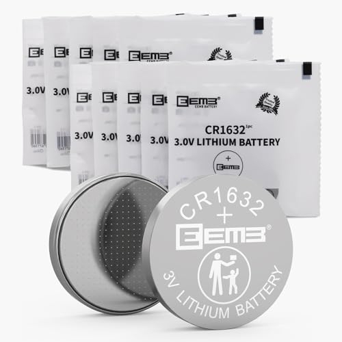 10X EEMB CR1632 Batteria 3v a Bottone al Litio CR 1632- Li-MnO-120mAh-Non Ricaricabile