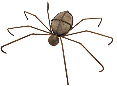 Crispe Edelrost Deko Spinne zum Aufhängen oder Hinstellen - ganzjährige Dekoration - Nicht nur an Halloween – Breite 38 cm