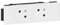 Legrand 077102L - Toma de corriente doble (superficie soluclip, conducto con clip directo, 4 módulos, 2P+T, color blanco