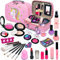 Washable Kids Makeup Girls Toys - Real Makeup Set Make Up Kits for Children Kids Girls Princess Glamour Girl Pretend Play Makeup Kit Christmas Birthday Gifts Toys for 3 4 5 6 7 8 9 10 Year Old Girl