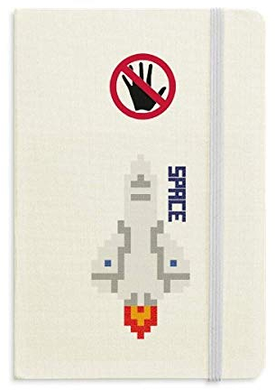 Rocket Take Off Universe Pixel Secret Notebook Classic Journal Diary A5