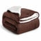 IR Imperial Rooms Sherpa Fleece Blanket Bed Throws Blankets For Sofas Soft Fluffy Thick Blanket Reversible Microfiber Throw (Coffee, King (200 x 240 Cm))