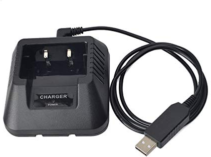 HYS Walkie Talkie Batterieladegerät USB-Ladekabel ersetzen Kompatibel für Baofeng UV-5R UV-5RE DM-5R Funkgerät