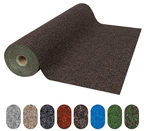 Floordirekt Rasenteppich - UV-stabil & schnelltrocknend | Mit Noppen | Kunstrasen-Teppich für Balkon, Terrasse & Poolbereich | Outdoor Bodenbelag| - Farbwunder Park (Choco, 200 x 350 cm)