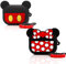 TAOCHEN Silikon Schutzhülle Hülle Kompatibel mit AirPods Pro - Cute Lustig Funny Ladecase Case [DSN Serie][2 Pack] (Minnie/Mickey)