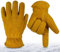 OZERO Winter Arbeitshandschuhe Schnee Dicke Lederhandschuhe Extra Grip Flexibel Warm für Arbeitsschutz Unisex (Gelb, Large)