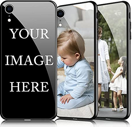 AnNengJing Personalized Photo Phone case for iPhone XR Custom HD Glass Cover for iPhone XR- Design Your Own Phone Case with Image Text and Logo