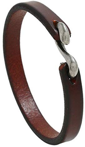 Yowablo Einfaches Lederarmband Retro Herrenmode Punk Lederarmband Armbänder Türkis