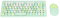 Cuifati Gaming Keyboards Mouse Combo, Mix Color 86 Keys Retro Keyboard, 1200DPI Gaming Keyboard Wireless, with Mini Mouse/2.4G Wireless Receiver (Green)