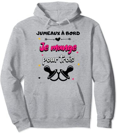 Annonce Grossesse Jumeaux Cadeau Femme Enceinte Jumeaux Sweat à Capuche