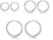 Limerencia Titan Kleine Creolen für Damen und Herren - Medizinische Titan Ohrringe Set, Hypoallergen Knorpel Huggie, Helix Piercing Schmuck 8,10,12MM