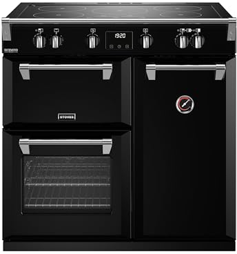 Stoves Richmond Deluxe ST DX RICH D900Ei TCH BK 90cm Electric Range Cooker with Induction Hob - Black - A Rated