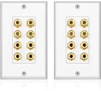 TAMOSH 2X 8 Posts Lautsprecher Wandplatte Heim Wandplatte Audio Panel für 4 Lautsprecher