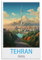 KmoNo Teheran Iran Vintage Reiseposter 20 x 30 cm, Wanddekoration, Gemälde, Leinwand, Wandkunst, Wohnzimmer, Poster, Schlafzimmer