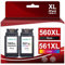 LOFBLAT 560 561 Druckerpatronen XL PG-560XL CL-561XL Multipack Ersatz für Canon Patronen 560 560 PG 560 XL schwarz CL 561 XL für Canon Pixma TS5350 TS5351 TS5352 TS5353 TS7451 TS7450 Drucker, 2 Pack