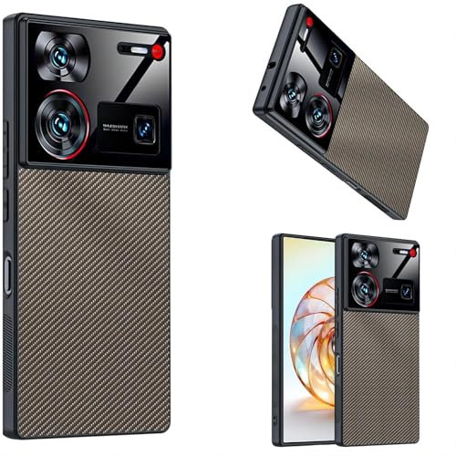 Hülle Coque pour Nubia Z60 Ultra Boîtier Carbon Fiber,Texturé Cuir Slim Case Bumper étui pour ZTE Nubia Z60 Ultra(1)