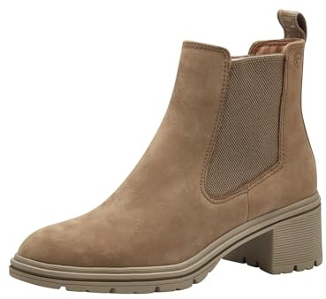 Tamaris Damen Chelsea Leder bequem; CAMEL, EU 40