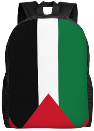 TRUKD Seine Segelrucksack für College, High School, 39,6 cm (15,6 Zoll), Tagesrucksack, Oxford-Stofftasche für Arbeit, Business, Reisen, Sport, Flagge des Staates Palästina, One size