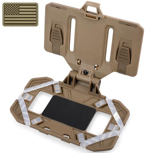 WYNEX Support de Téléphone pour Gilet Tactique Fixation Universelle pour Téléphone Portable Plate-Forme de Navigation Pliable pour Téléphone D’écran 4.7-6.7