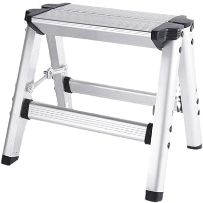 Tritthocker für Zuhause, Klappleiter, Trittleiter, Regal für aufsteigende Leiter, Tritthocker, Aluminium-Trittleiter
