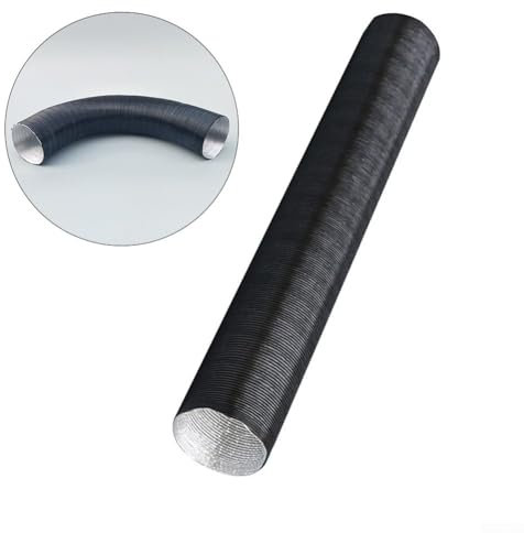 Tuyau d'admission d'air en aluminium 50 mm ignifuge et pour automobile (100 cm)