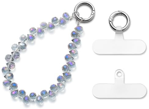 MORSUNBELA Chaîne de téléphone portable universelle pour téléphone portable - Chaîne courte - Pendentif pour téléphone portable (Violet-17)