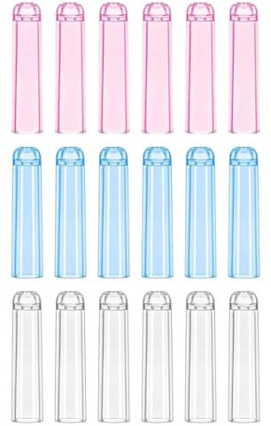 Okeeyseda 18 Stück Schutzabdeckungen für Bleistiftspitzen, Kunststoff-Bleistiftkappen, Bleistiftaufsätze für Holzbleistifte, Bleistiftverlängerungshalter