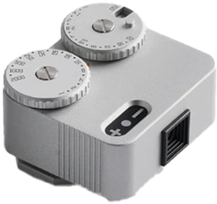 Qusedwey Light Meter II Kaltschuh für DSLR-Filmkamera, Lichtmesser, 12 Verschlusszeiten, Fotografie, Ersatzteile, Zubehör (Silber)